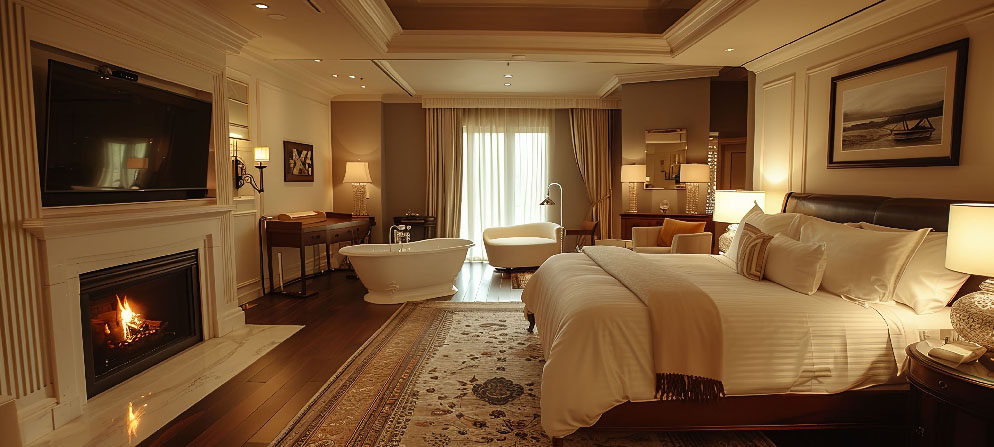 Luxury hotel room